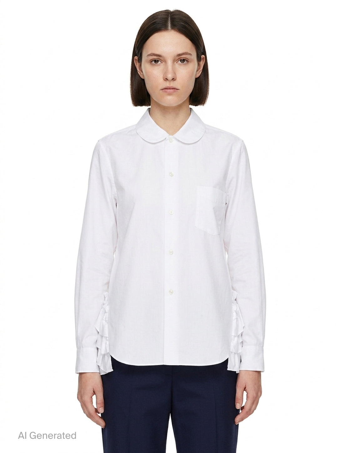 Ruffle Side Blouse | Comme des Garçons Girl | Club21 - front