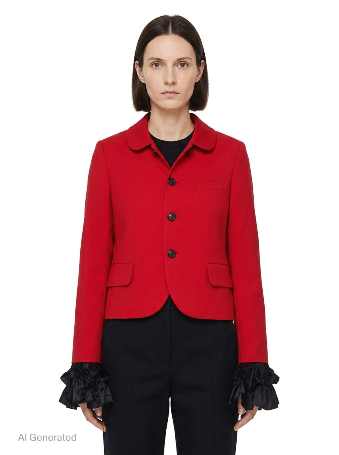 Tailored Jacket with Taffeta Cuffs | Comme des Garçons Girl | Club21 - front