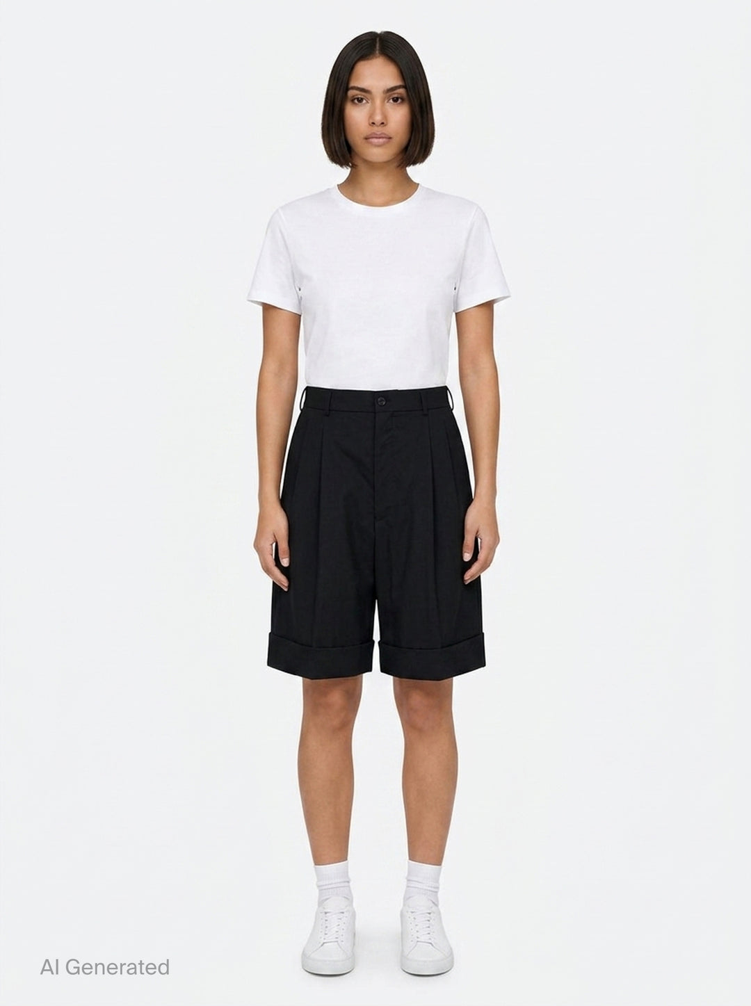 Tailored Wide-Leg Shorts | Comme des Garçons Girl | Club21 - front