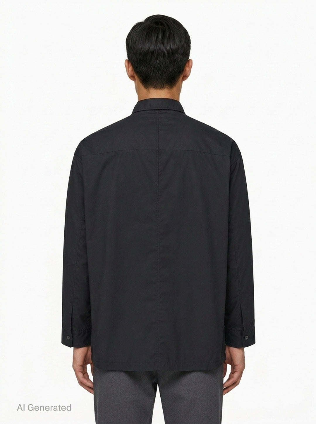 Cotton Compact Twill Long Sleeve Shirt | Comme des Garçons Homme | Club21 - back