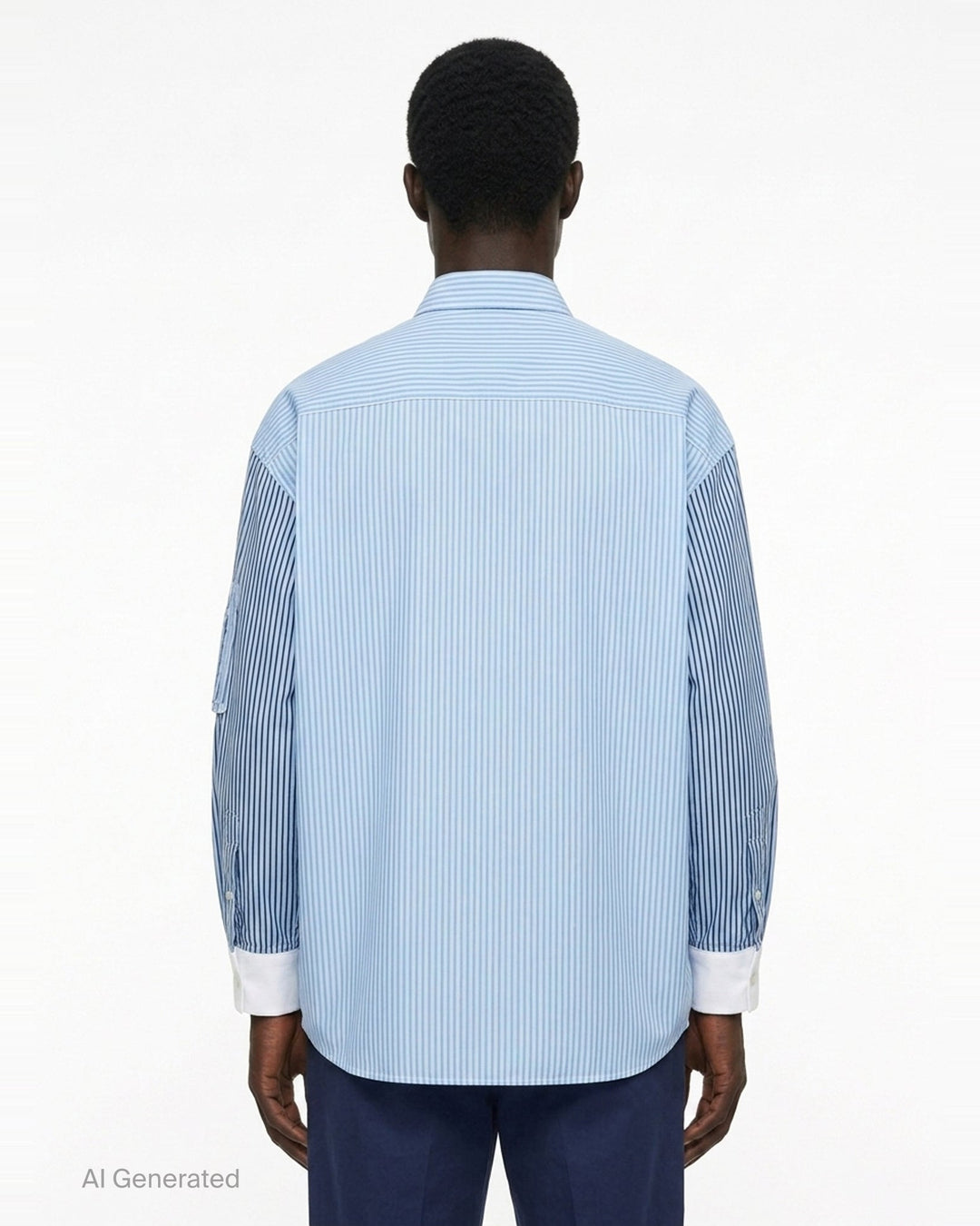 Cotton Stripe Long Sleeve Shirt | Comme des Garçons Homme | Club21 - back