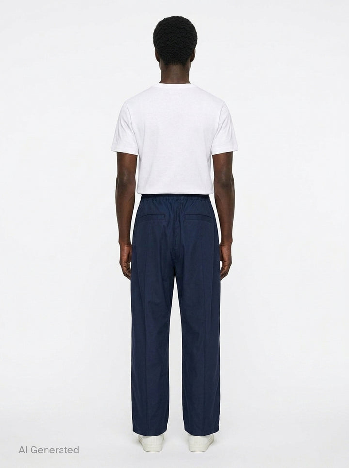 Cotton Twill Wide Leg Pants | Comme des Garçons Homme | Club21 - back