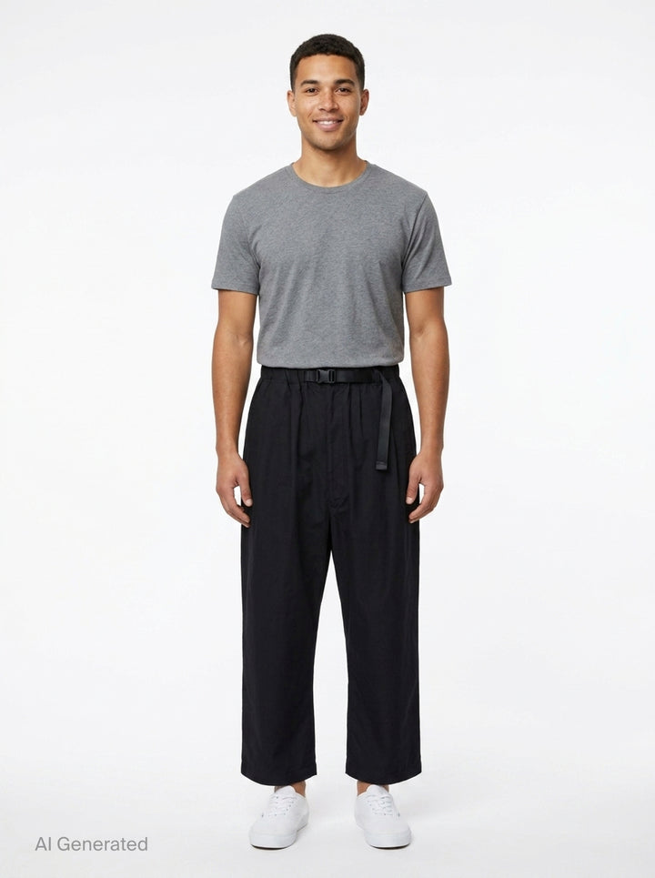 Cotton Weather Cloth Wide Pants | Comme des Garçons Homme | Club21 - front
