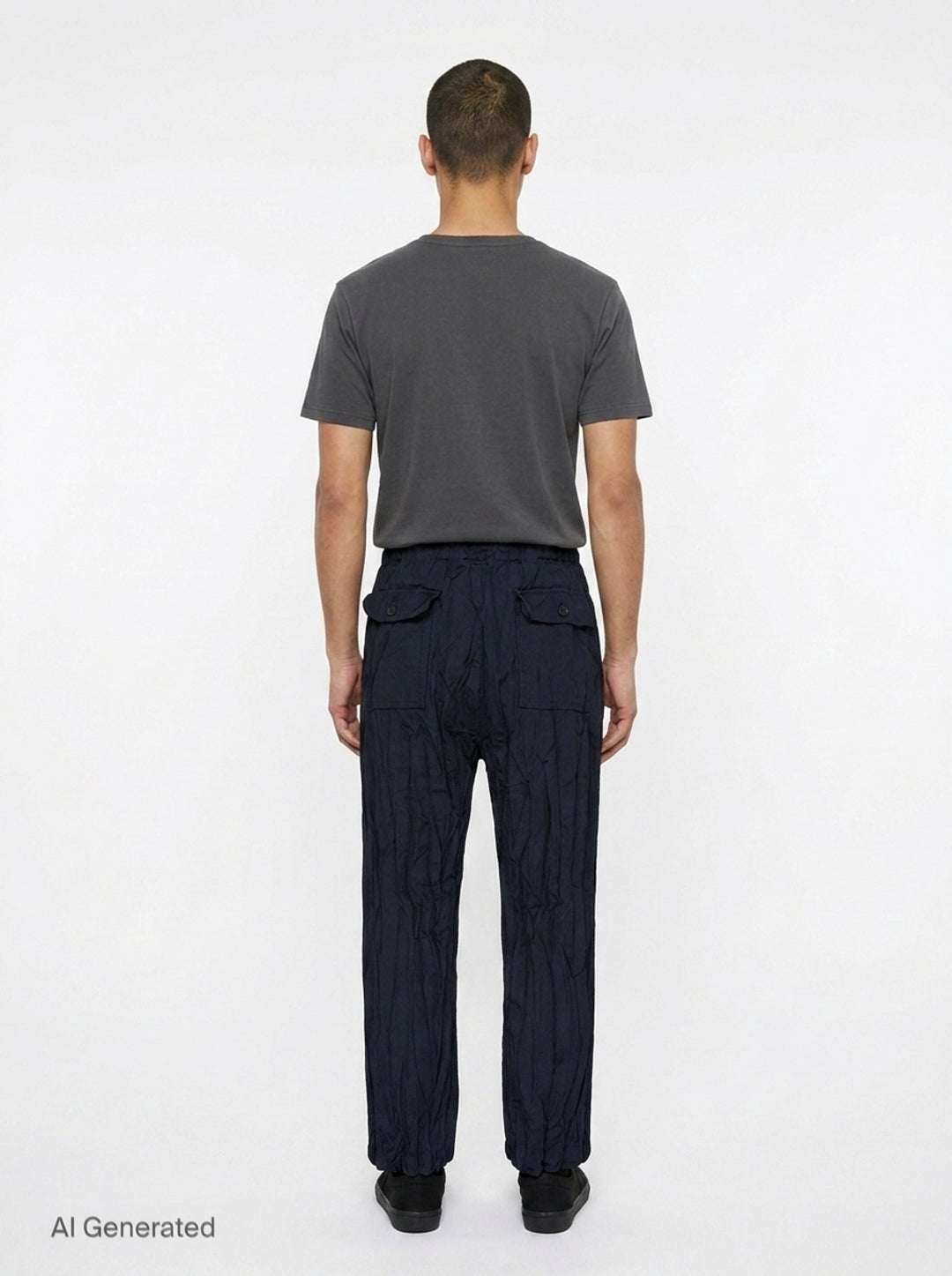 Crinkled Drawstring Pants | Comme des Garçons Homme | Club21 - back