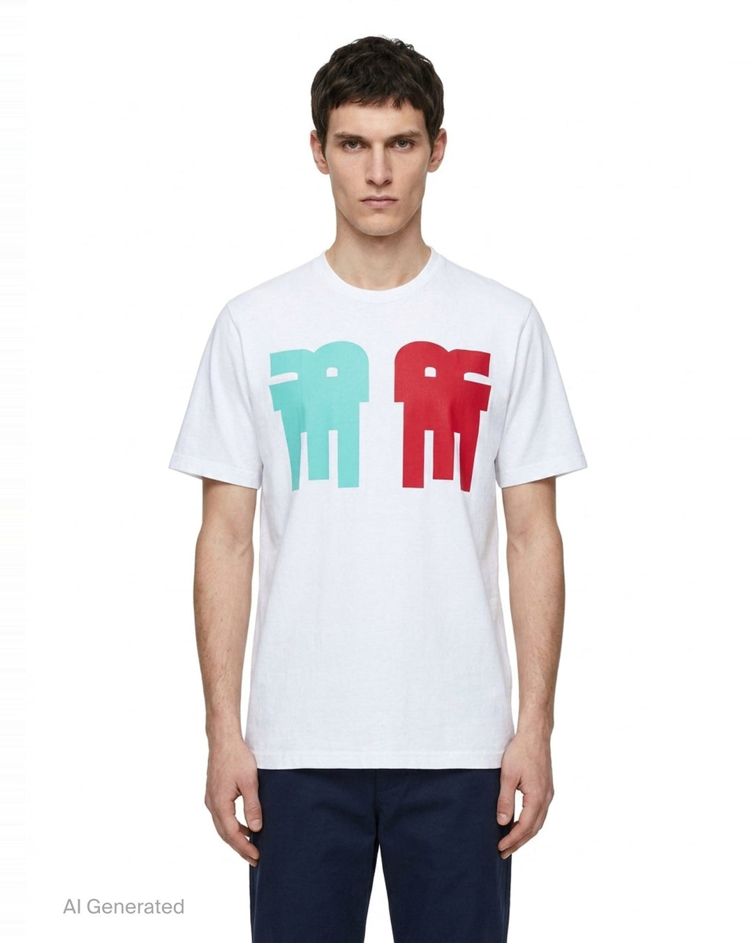 Abstract Graphic Print Tee | Comme des Garçons Homme Deux | Club21 - front
