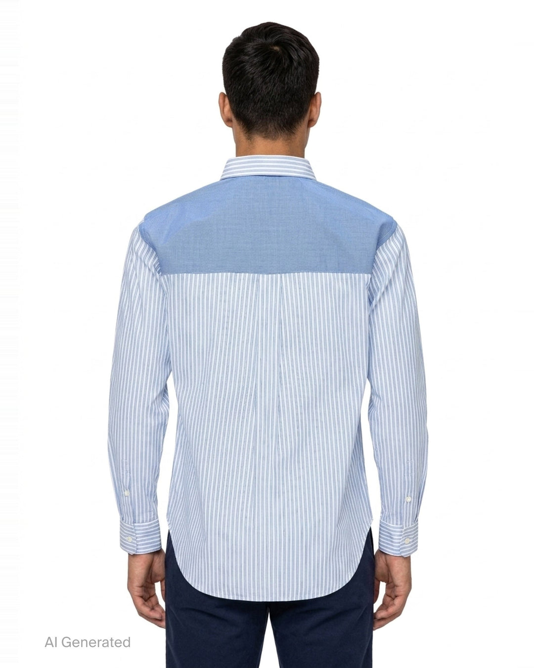 Cotton Broad Stripe Long Sleeve Shirt | Comme des Garçons Homme Deux | Club21 - back