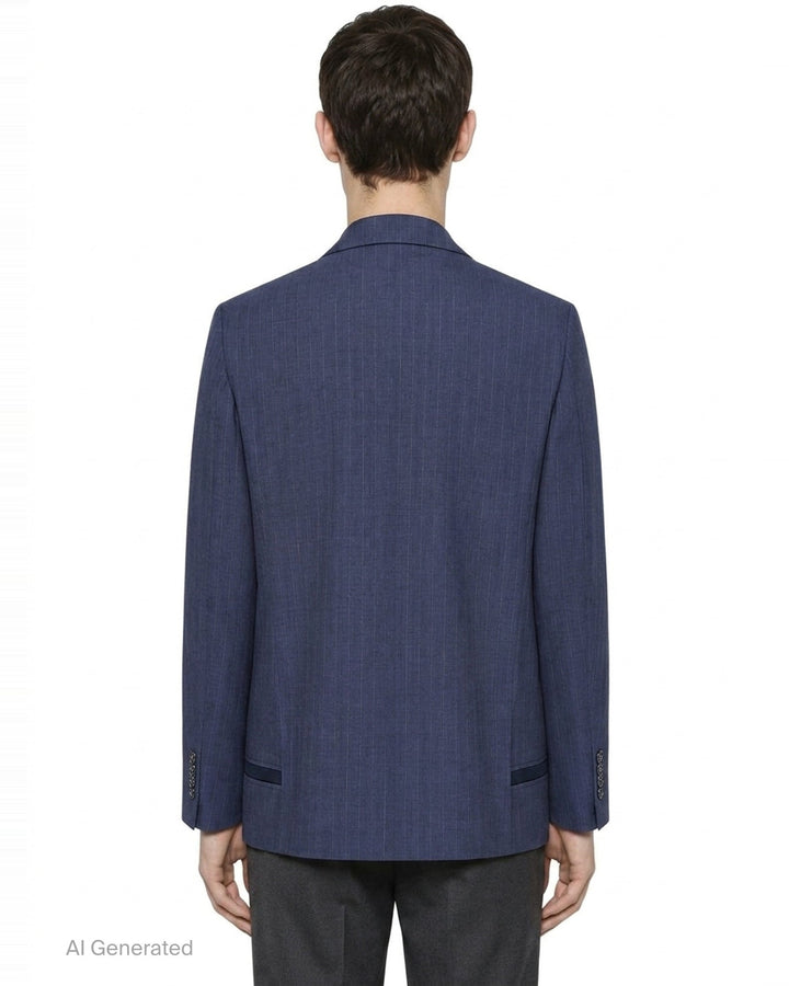 Pinstripe Wool Double Jacket | Comme des Garçons Homme Deux | Club21 - back
