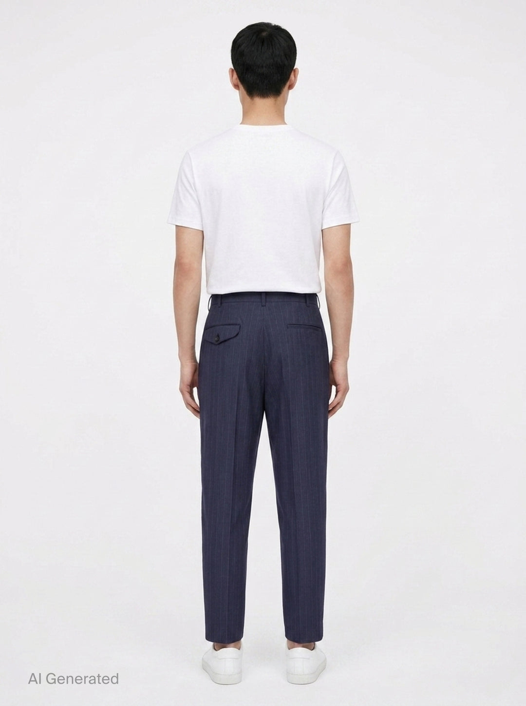 Wool Pinstripe Pleated Pants | Comme des Garçons Homme Deux | Club21 - back