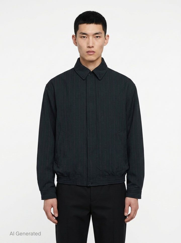 Herringbone Stripe Blouson | Comme des Garçons Homme | Club21 - front