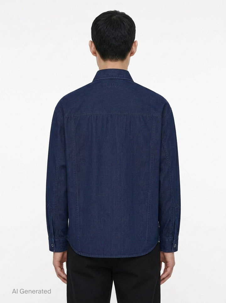 Light Oz Long Sleeve Denim Shirt | Comme des Garçons Homme | Club21 - back