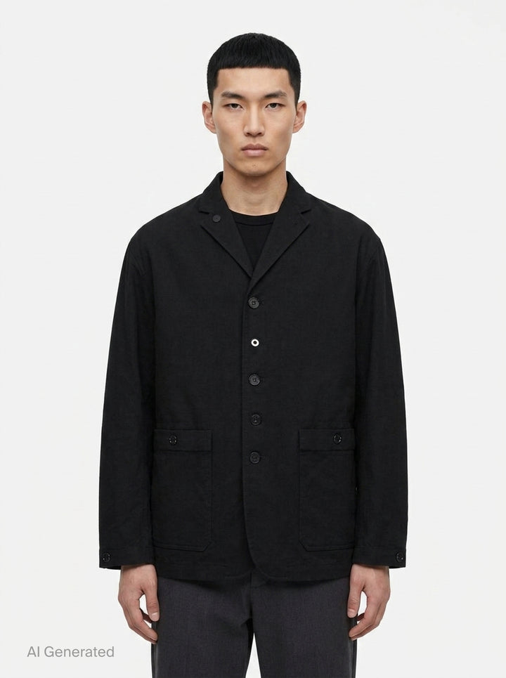 Nylon Twill Cotton Ripstop Jacket | Comme des Garçons Homme | Club21 - front
