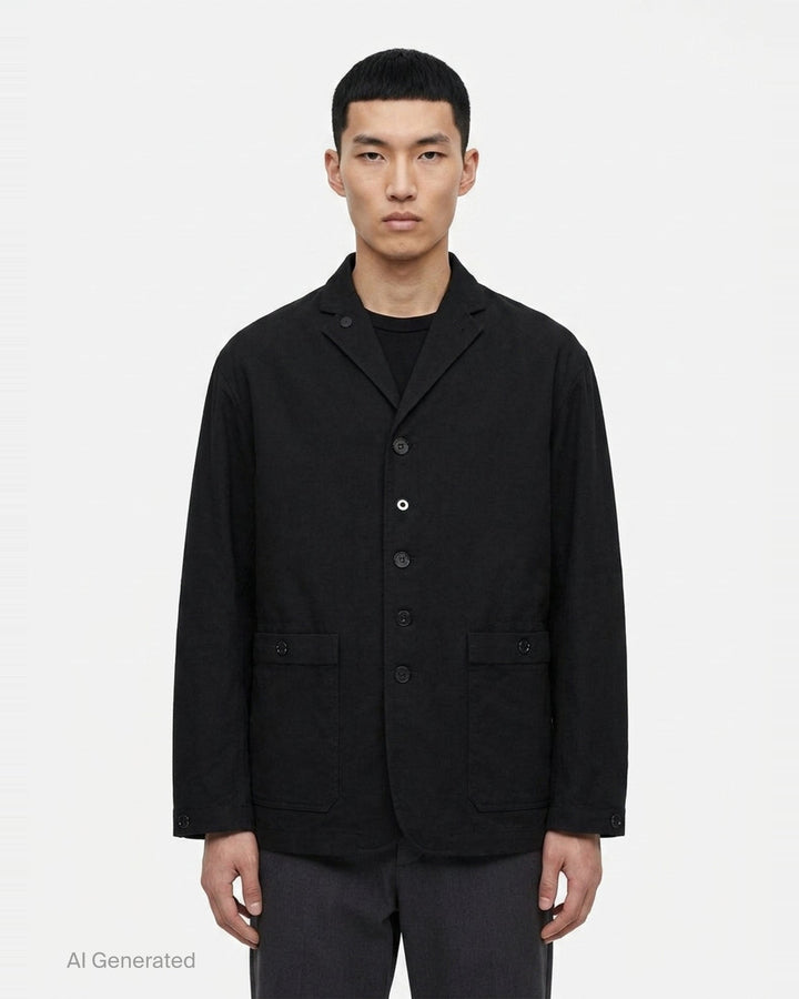 Nylon Twill Cotton Ripstop Jacket | Comme des Garçons Homme | Club21 - front