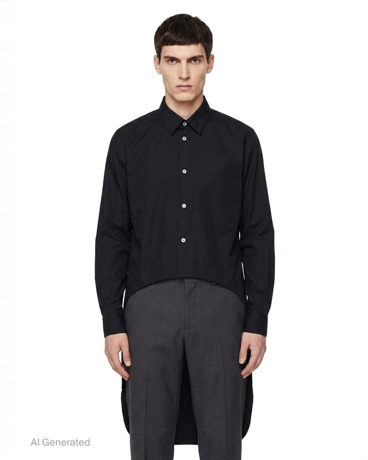 Cotton Broad Long Sleeve Shirt | Comme des Garçons Homme Plus | Club21 - front
