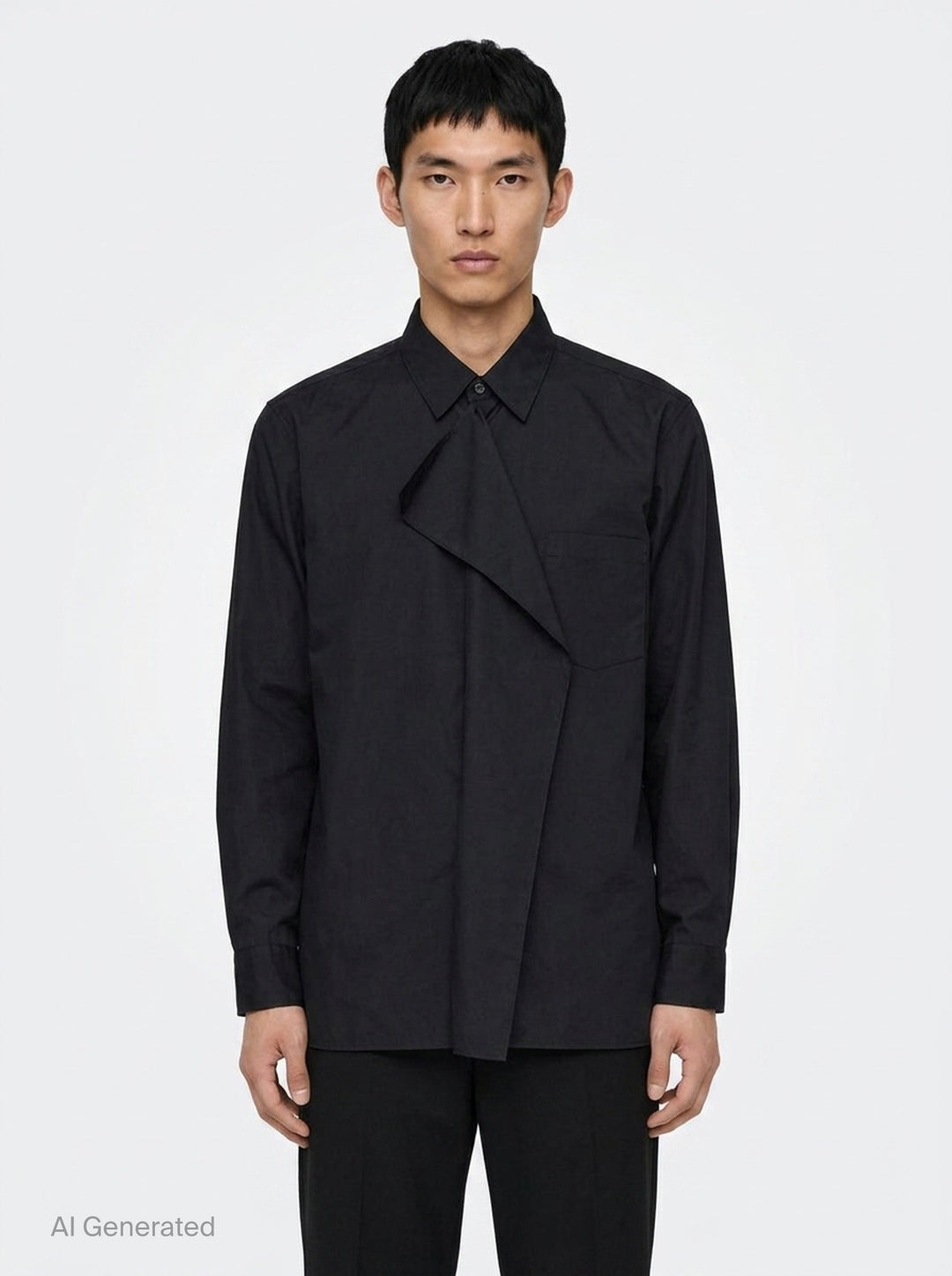 Cotton Broad Long Sleeve Shirt | Comme des Garçons Homme Plus | Club21 - front