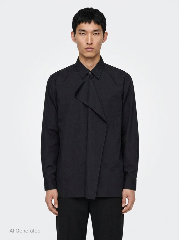 Cotton Broad Long Sleeve Shirt | Comme des Garçons Homme Plus | Club21 - front