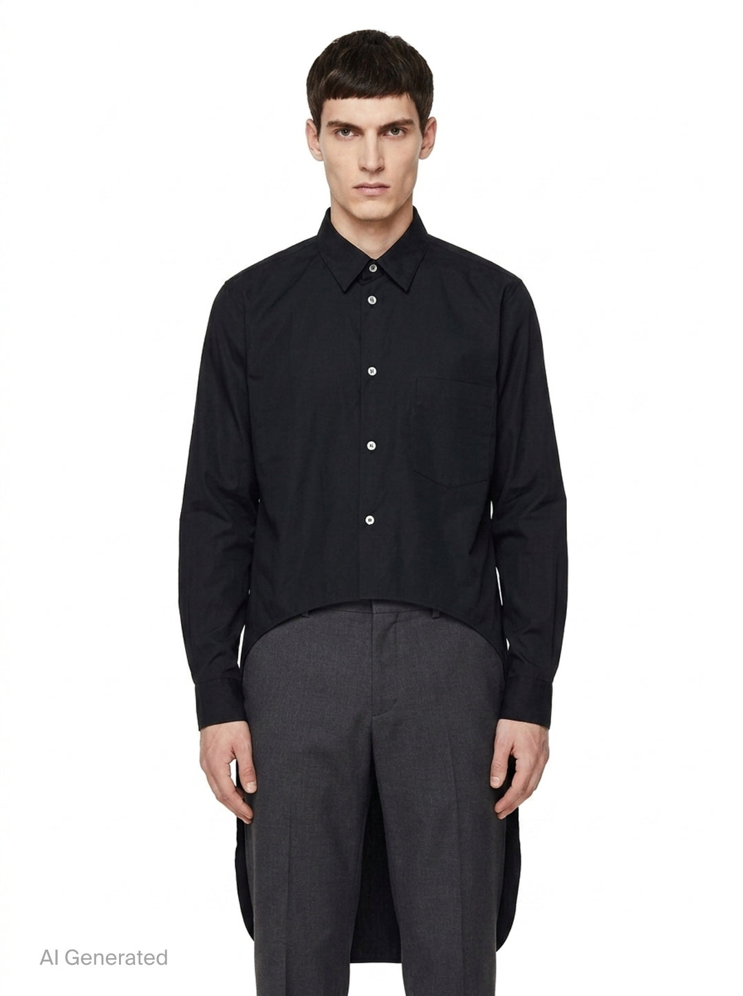 Cotton Broad Long Sleeve Shirt | Comme des Garçons Homme Plus | Club21 - front