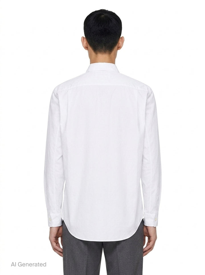 Cotton Broad Long Sleeve Shirt | Comme des Garçons Homme Plus | Club21 - back