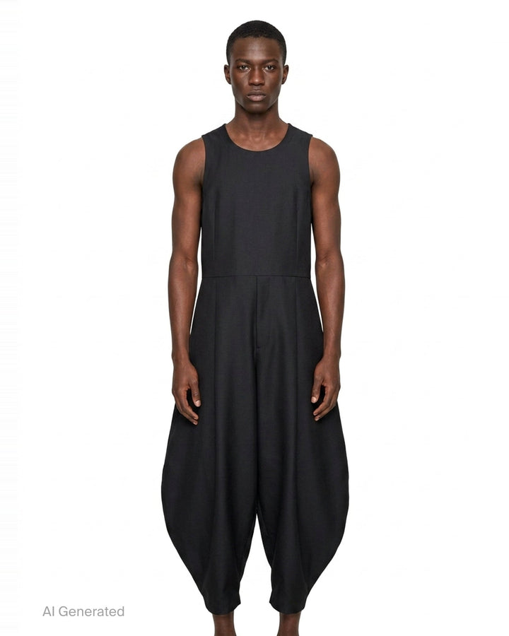 Dobby Cloth Harem Jumpsuit | Comme des Garçons Homme Plus | Club21 - front