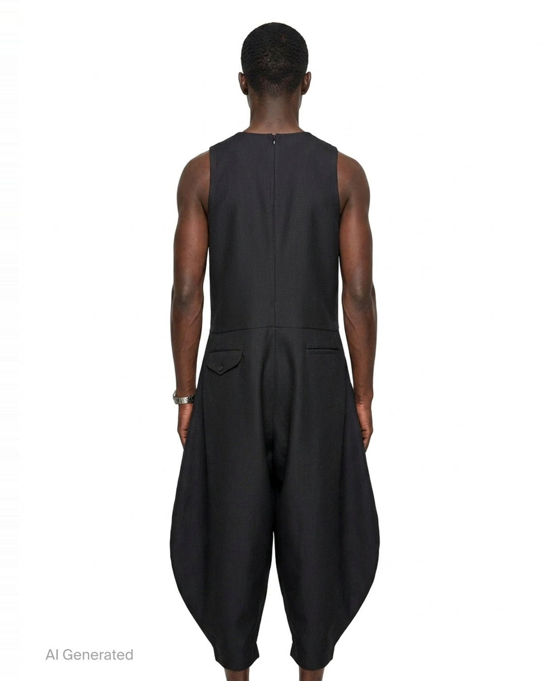 Dobby Cloth Harem Jumpsuit | Comme des Garçons Homme Plus | Club21 - back