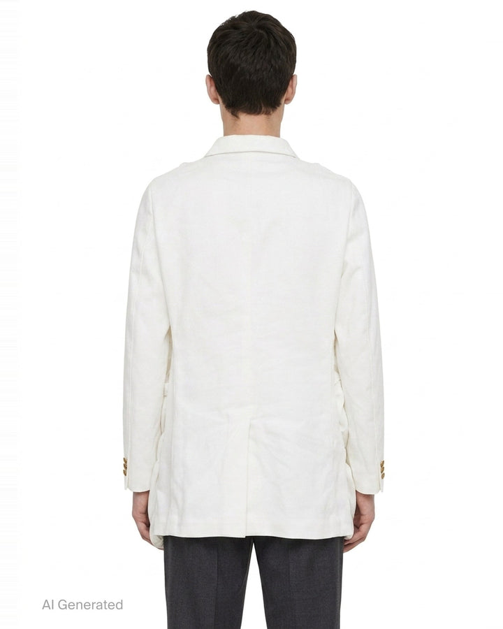 Heavy Kersey Ruched Jacket | Comme des Garçons Homme Plus | Club21 - back