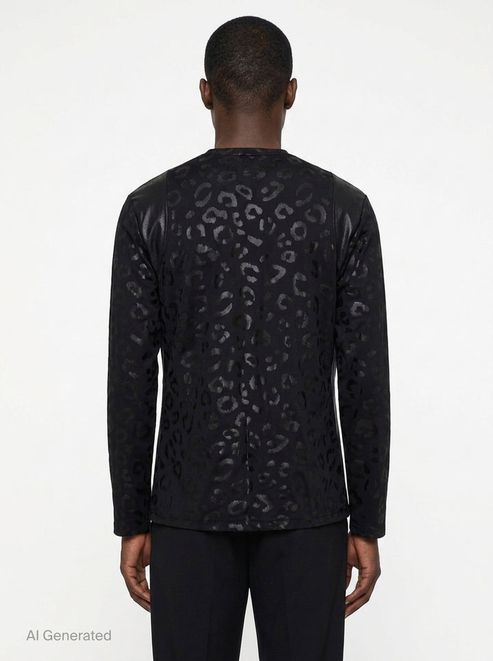 Leopard Print Long Sleeve Tee | Comme des Garçons Homme Plus | Club21 - back