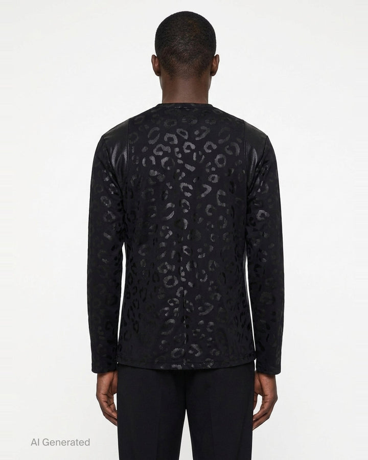 Leopard Print Long Sleeve Tee | Comme des Garçons Homme Plus | Club21 - back