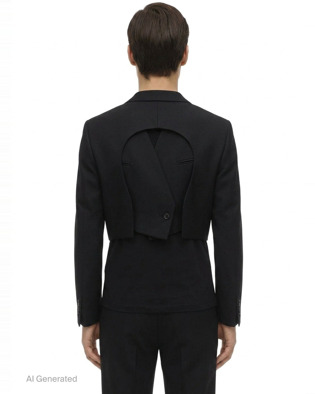 Patchwork Wool Blazer | Comme des Garçons Homme Deux | Club21 - back