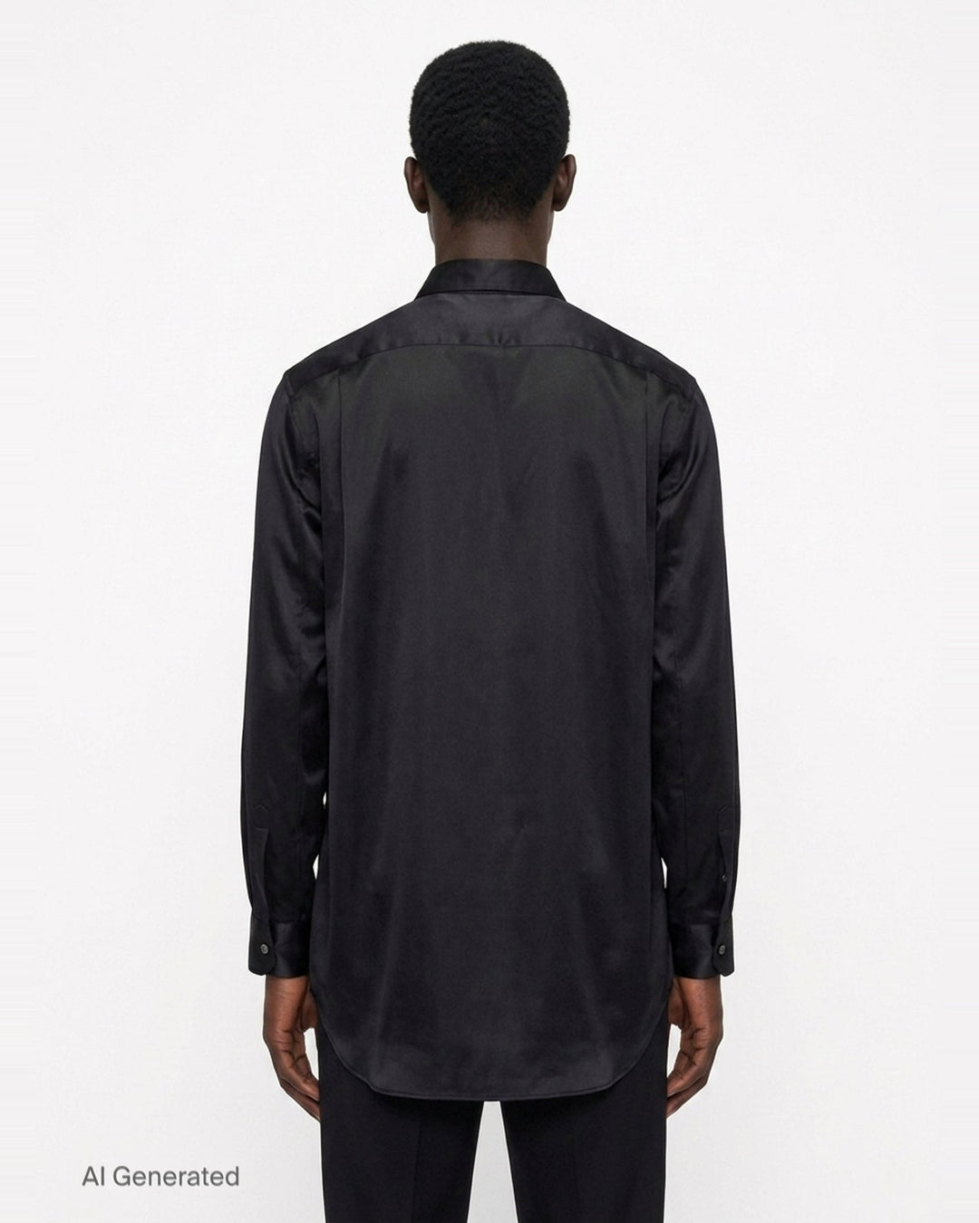 Polyester Satin Long Sleeve Shirt | Comme des Garçons Homme Plus | Club21 - back