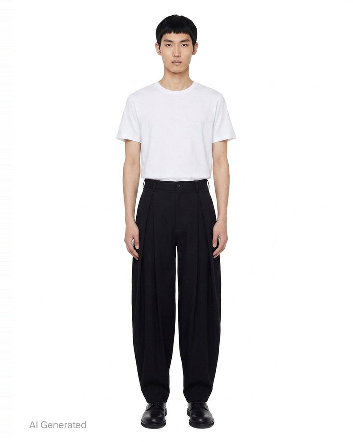 Wool Double Weave Gabardine Pants | Comme des Garçons Homme Plus | Club21 - front