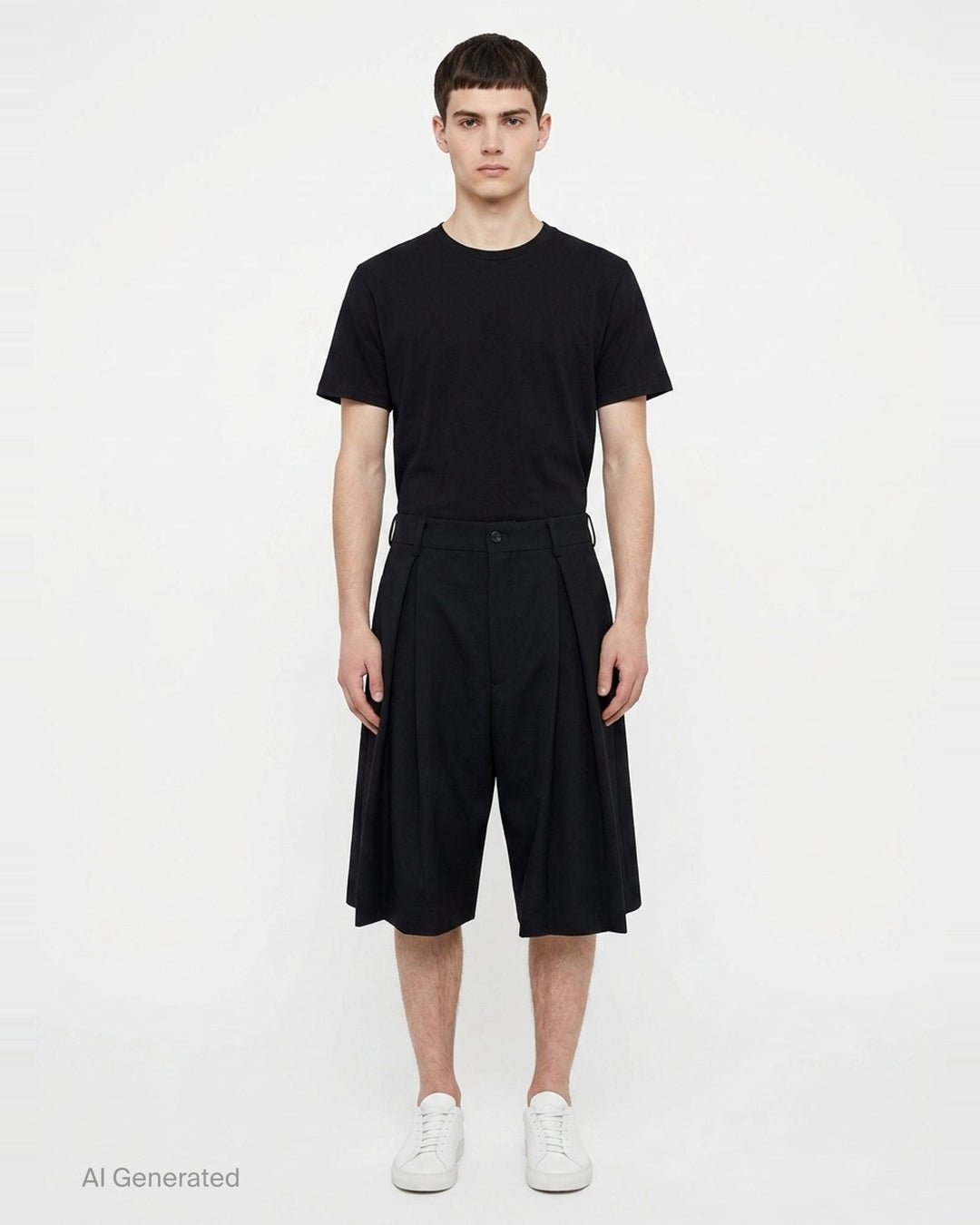 Wool Gabardine Medium Shorts | Comme des Garçons Homme Plus | Club21 - front