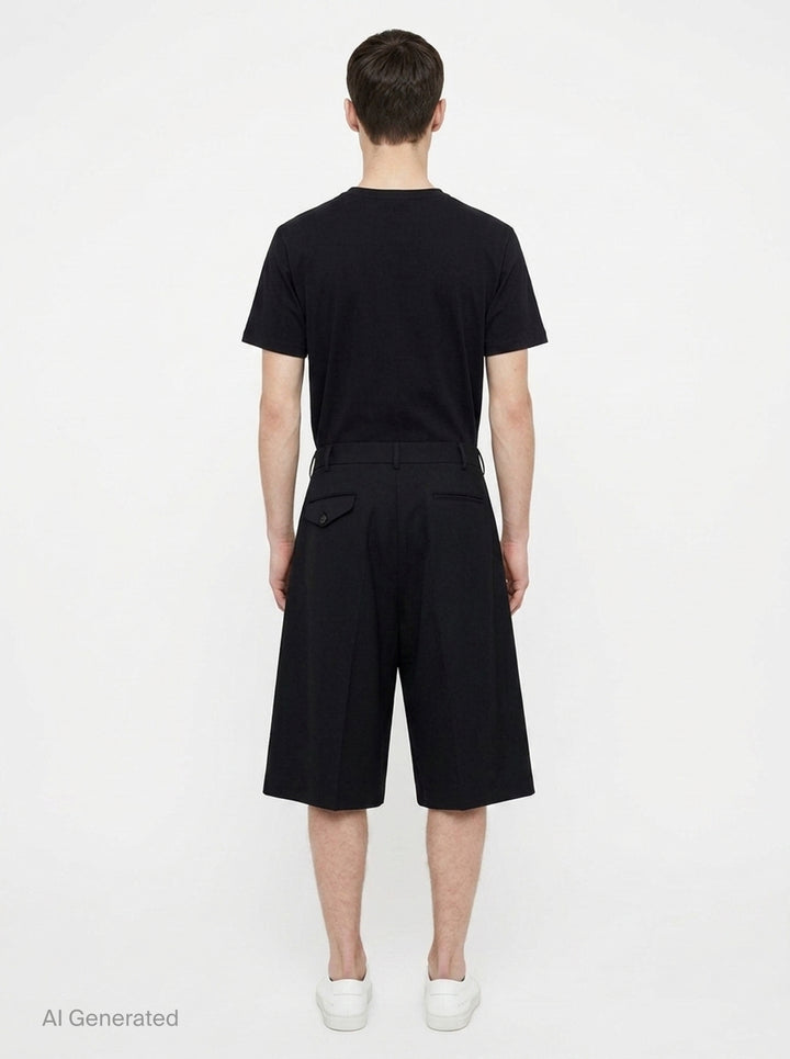 Wool Gabardine Medium Shorts | Comme des Garçons Homme Plus | Club21 - back