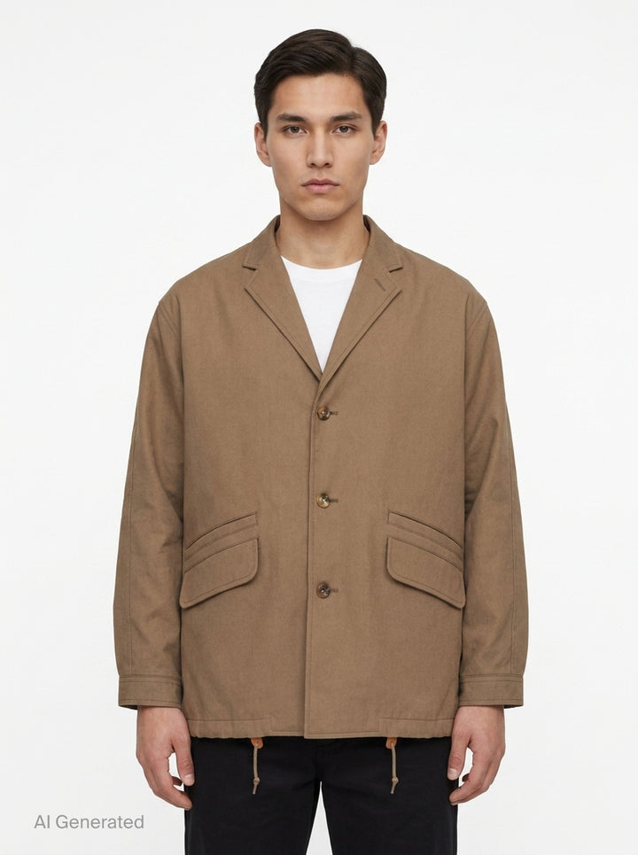 Polyester Twill Jacket | Comme des Garçons Homme | Club21 - front