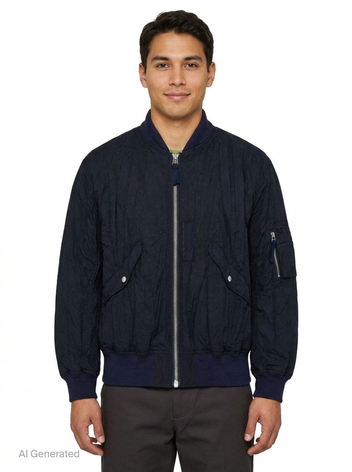 Polyester Wool Twill Blouson | Comme des Garçons Homme | Club21 - front