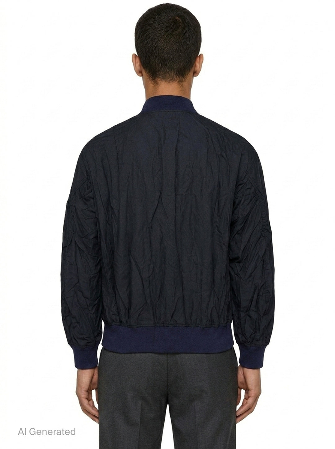 Polyester Wool Twill Blouson | Comme des Garçons Homme | Club21 - back