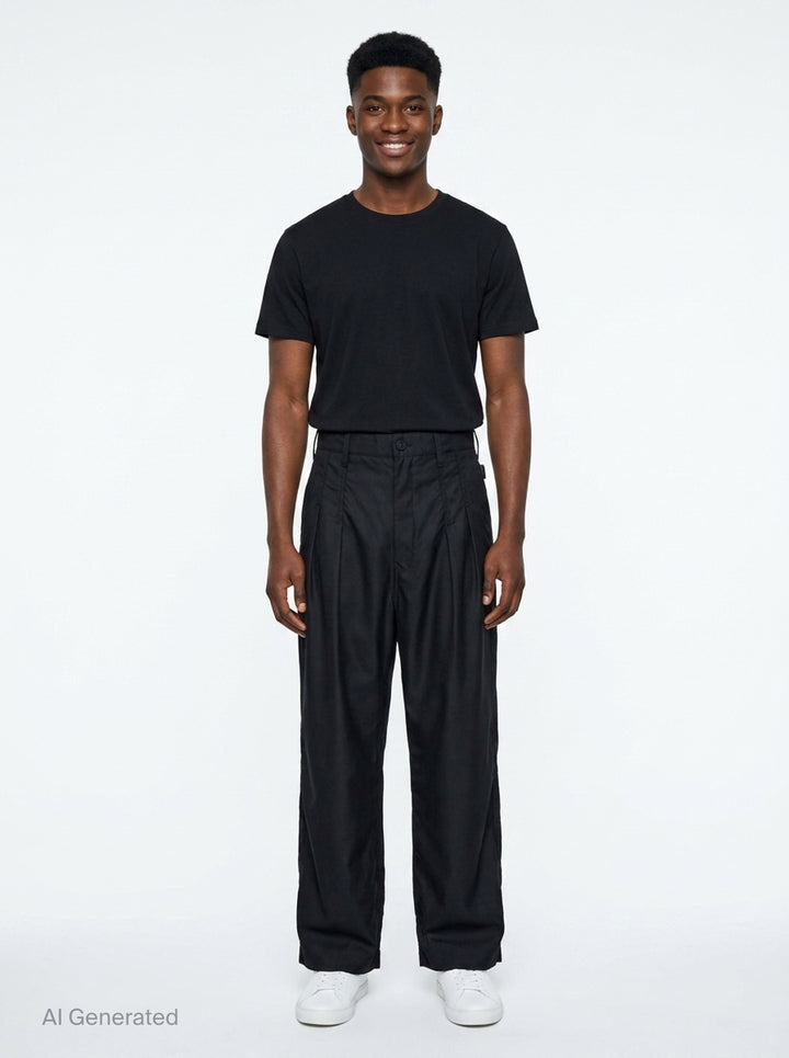 Wool Gabardine Wide Pants | Comme des Garçons Homme | Club21 - front