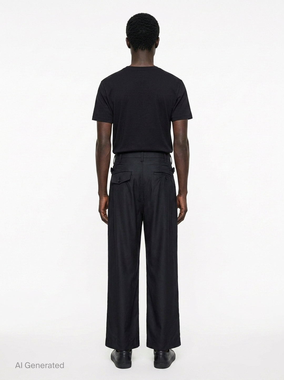 Wool Gabardine Wide Pants | Comme des Garçons Homme | Club21 - back