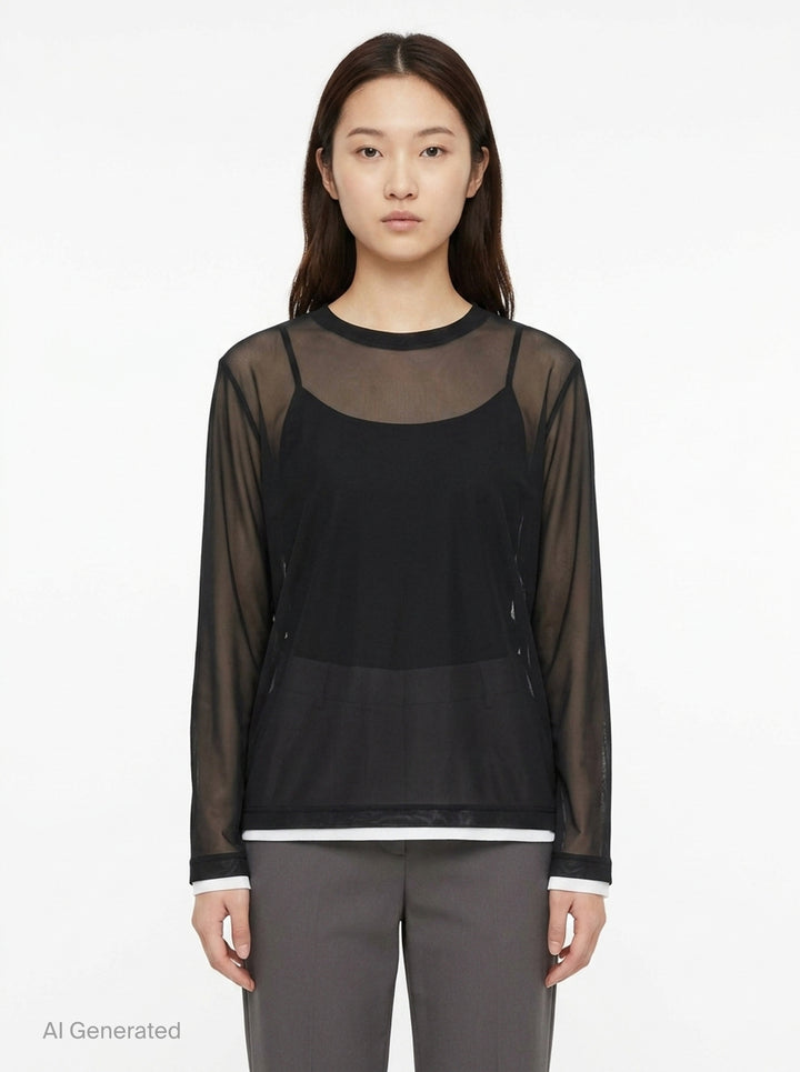 Layered Long Sleeve Tee | Comme des Garçons | Club21 - front