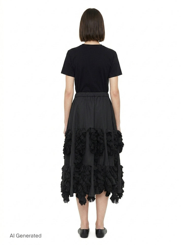 Layered Ruffle Midi Skirt | Comme des Garçons | Club21 - back