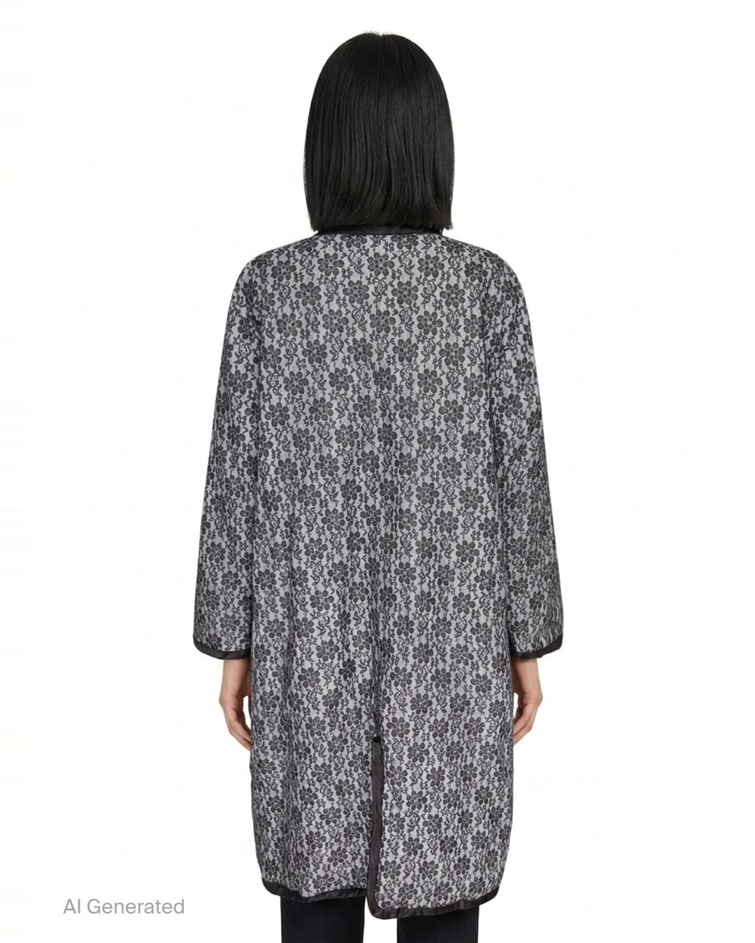 Longline Lace Overlay Coat | Comme des Garçons | Club21 - back