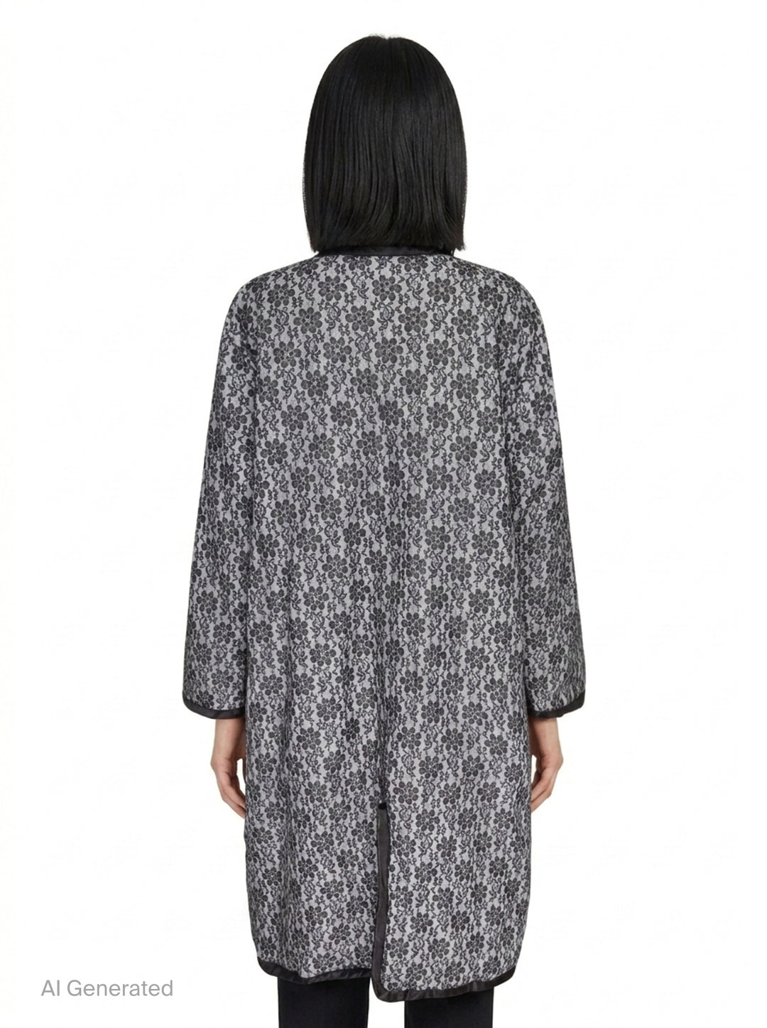 Longline Lace Overlay Coat | Comme des Garçons | Club21 - back
