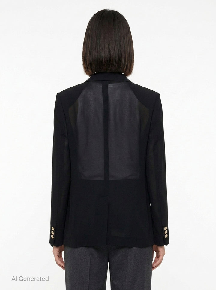Notch Lapel Tailored Blazer | Comme des Garçons | Club21 - back
