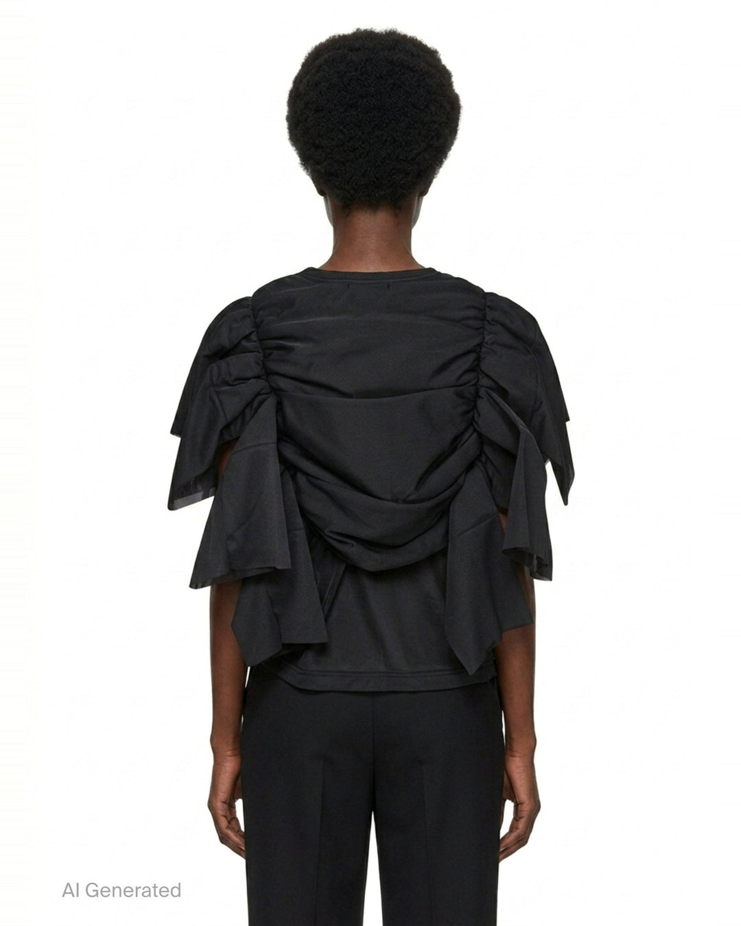 Oversized Layered Gathered Tee | Comme des Garçons | Club21 - back