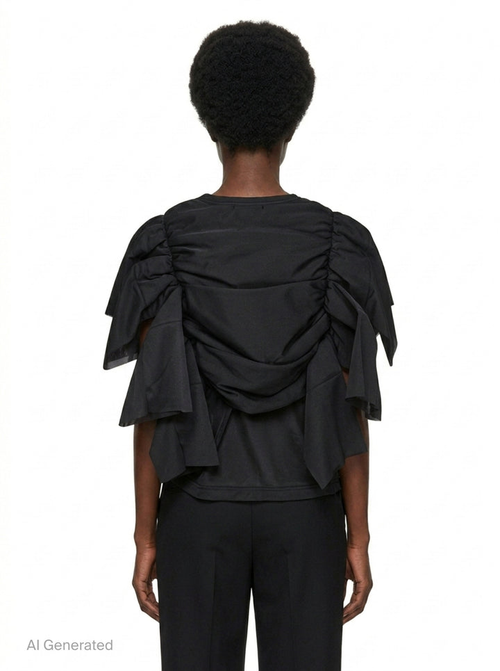Oversized Layered Gathered Tee | Comme des Garçons | Club21 - back