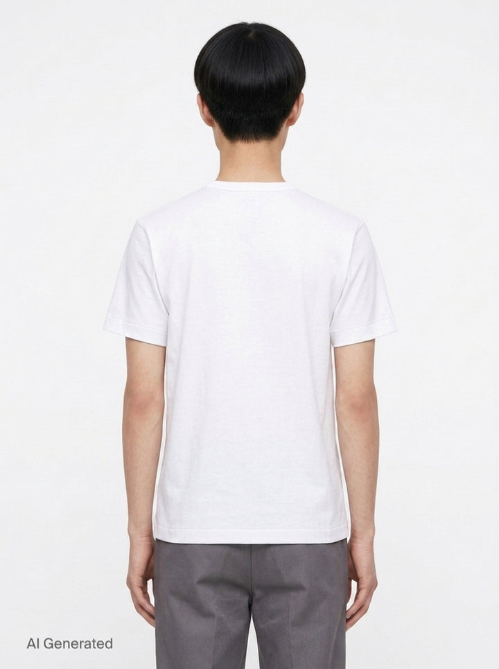 Double Heart Short Sleeve Tee | Comme des Garçons PLAY | Club21 - back