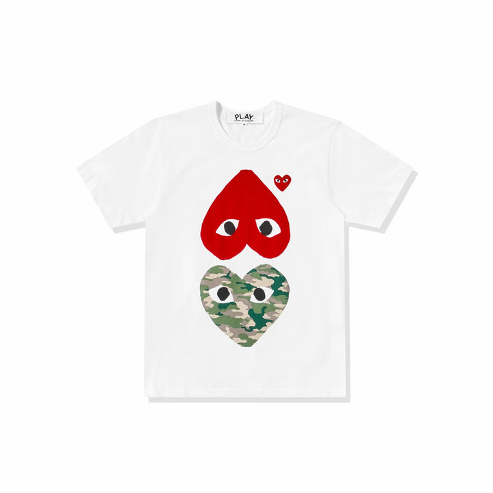 Double Heart Short Sleeve Tee | Comme des Garçons PLAY | Club21 - packshot