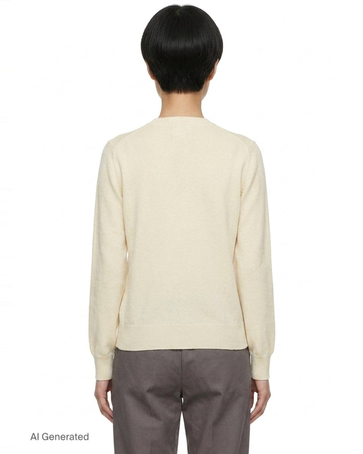 Pink Emblem Round Neck Cardigan | Comme des Garçons PLAY | Club21 - back