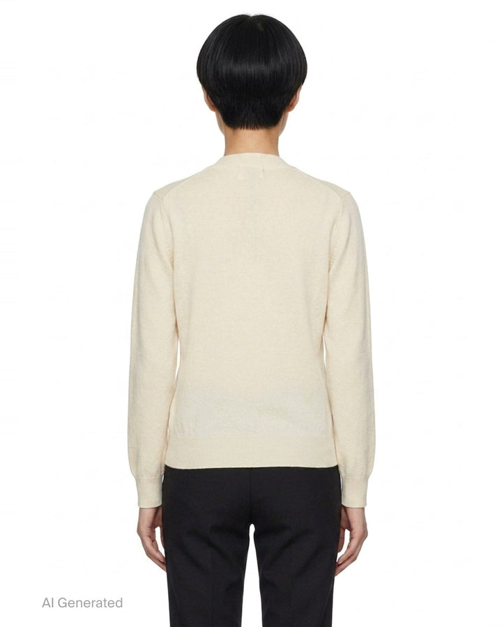 Pink Emblem V-Neck Cardigan | Comme des Garçons PLAY | Club21 - back