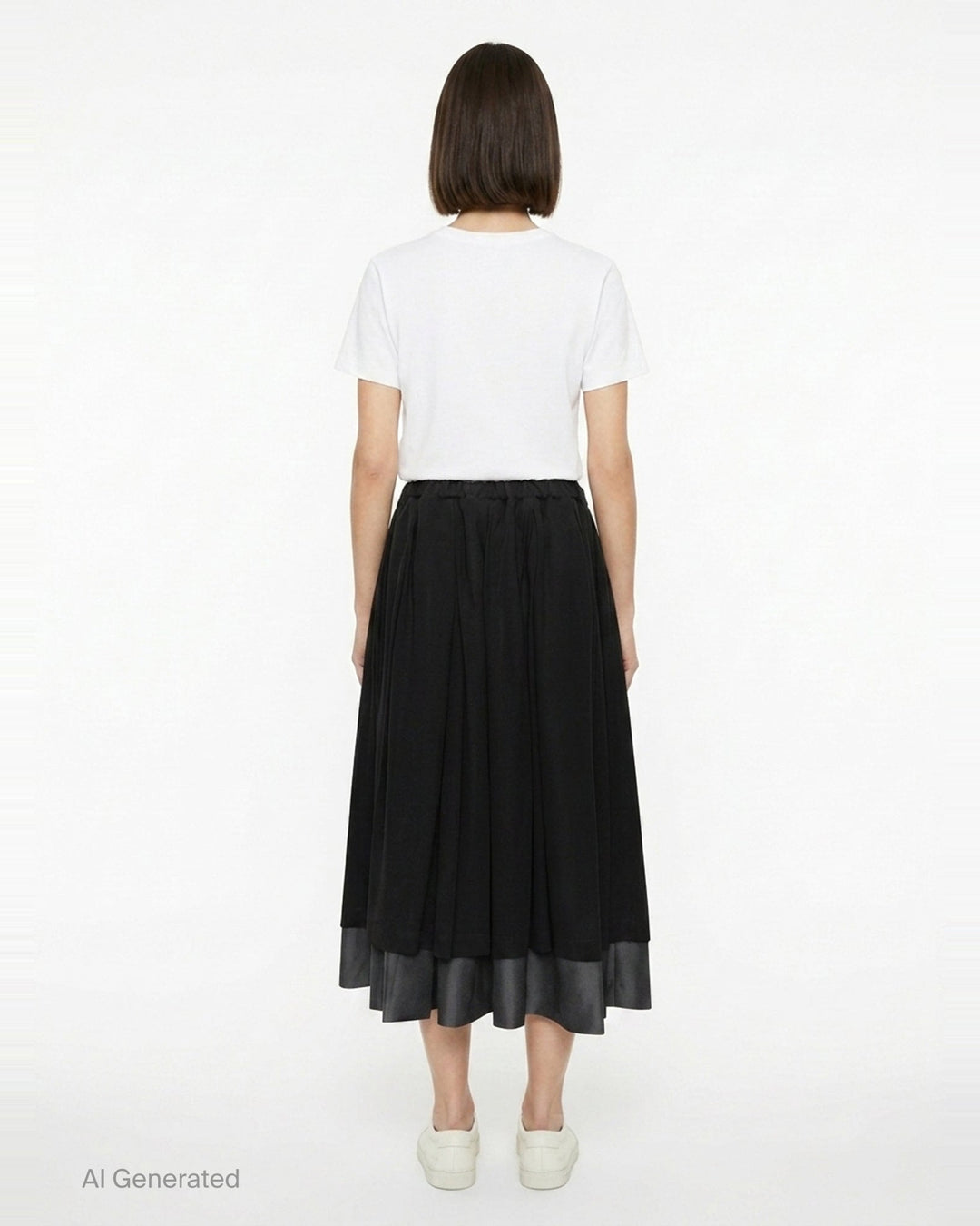 Pleated Drawstring Midi Skirt | Comme des Garçons | Club21 - back