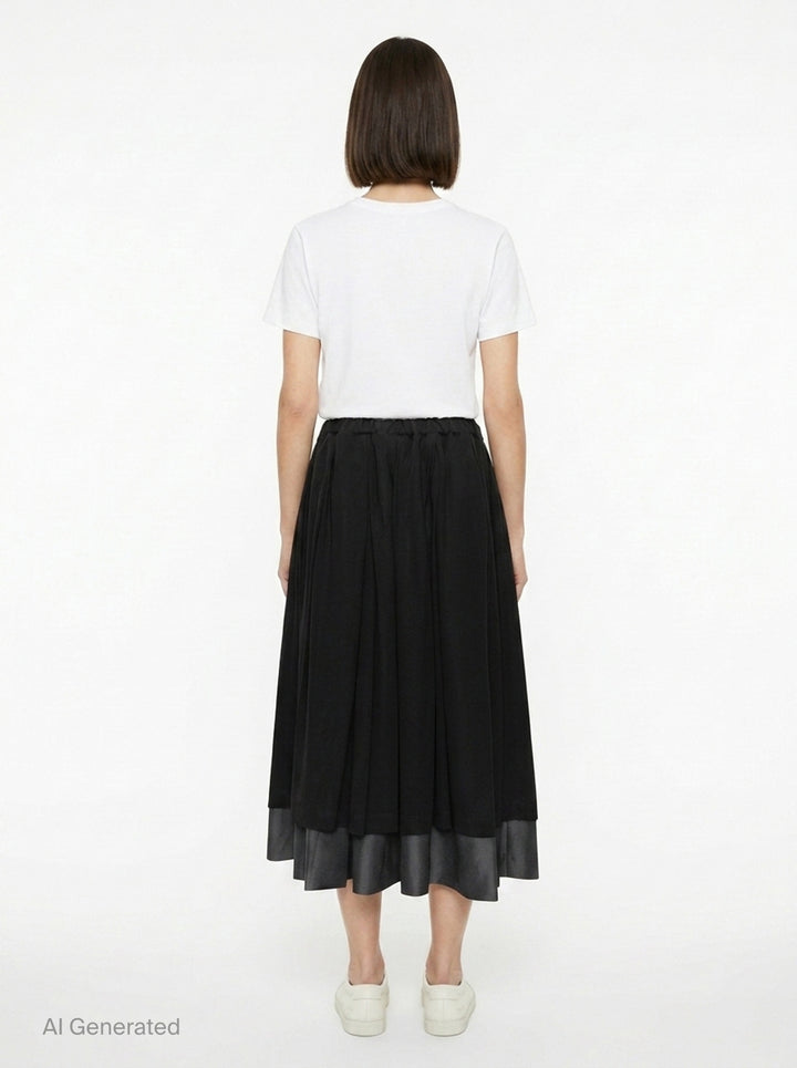 Pleated Drawstring Midi Skirt | Comme des Garçons | Club21 - back