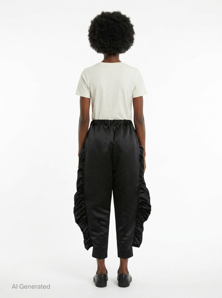 Rounded Silhouette Ruched Pants | Comme des Garçons | Club21 - back